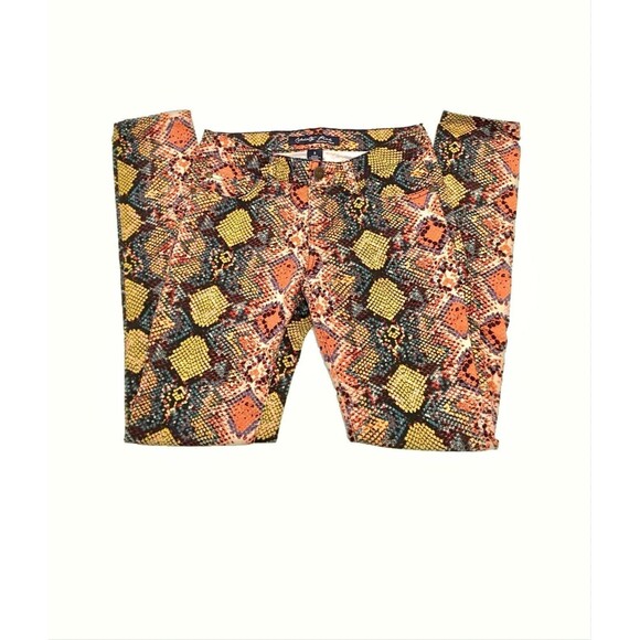 Multi colored lizard print jeans. Juniors size 3 - Picture 1 of 4